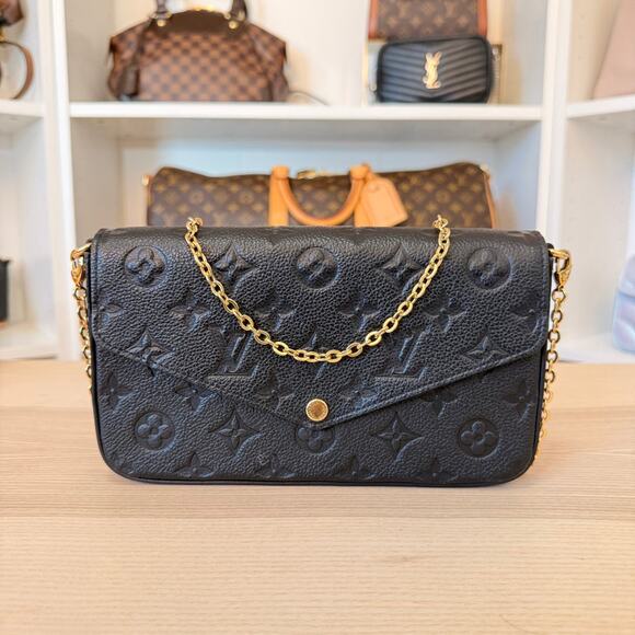 Louis Vuitton Monogram Empreinte Pochette Felicie Leather Black - Picture 2 of 16